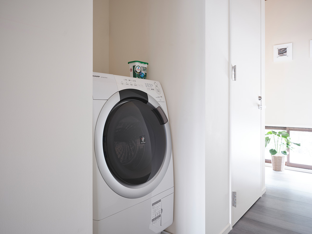 Drum-type washer dryer with complimentary detergent