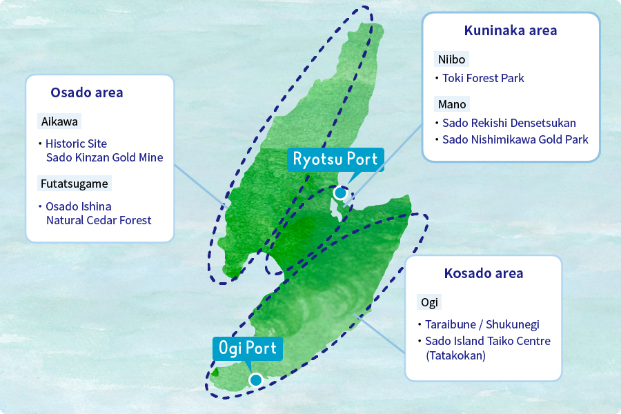 Sado Area Map